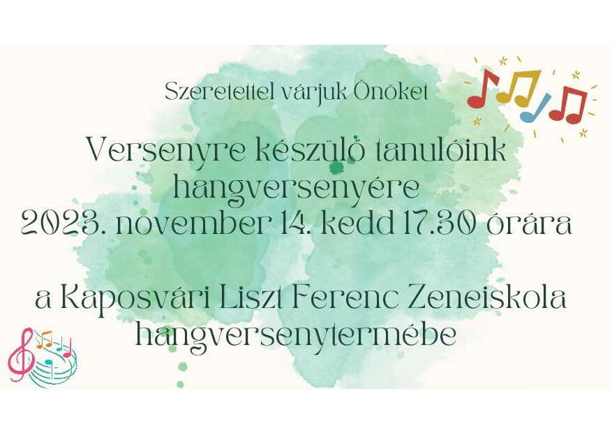Versenyre készülő tanulók hangversenye